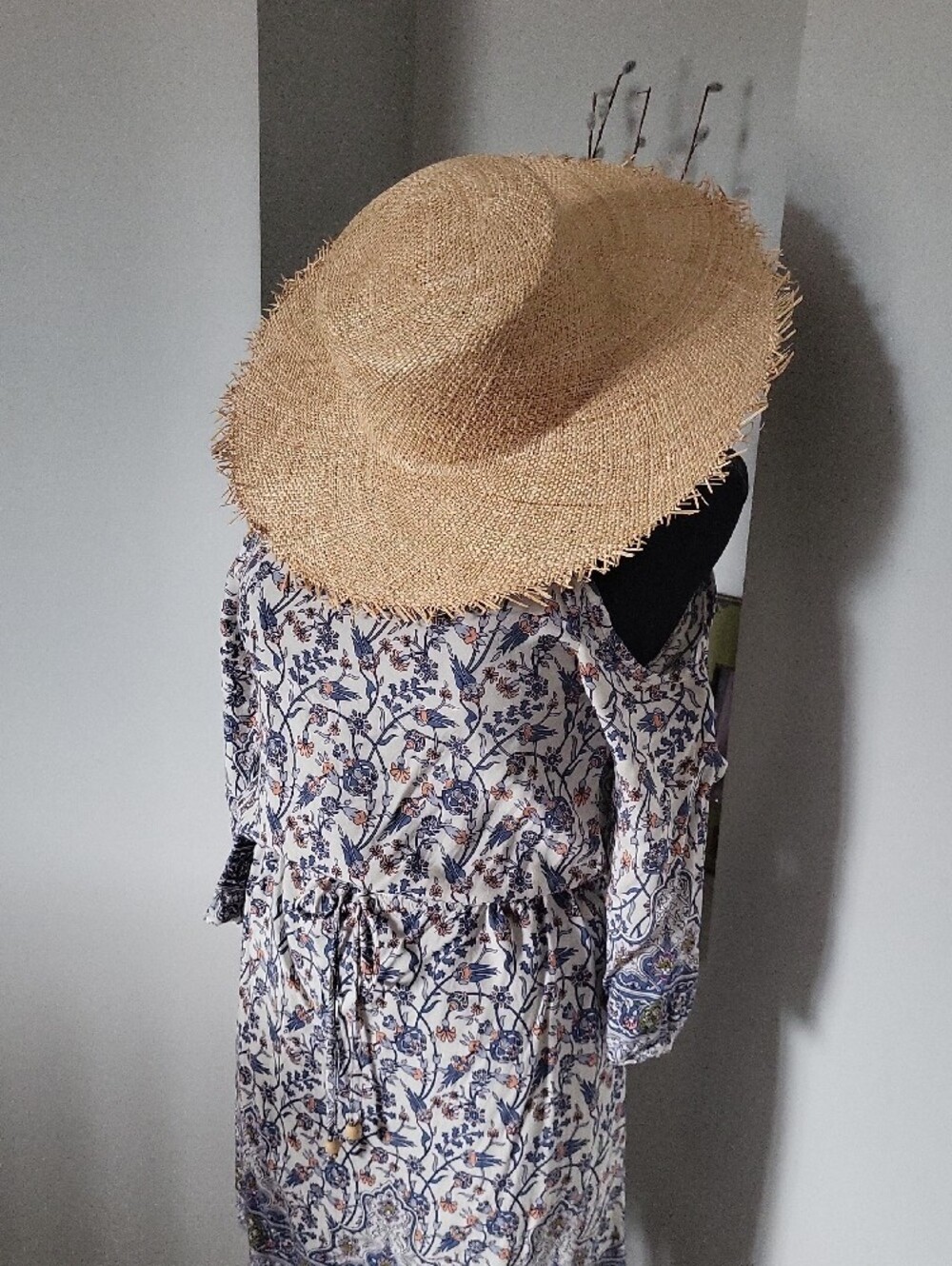 Ace Of Something Leonora Boater Natural Wide-Brim Straw Sun Hat - Picture 2 of 15
